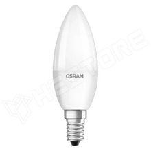 OS-WW-4.9W-E14 / LED lámpa, gyertya alakú, meleg fehér, E14, 230VAC, 470lm, 4.9W, 2700K (4052899326453 / OSRAM)