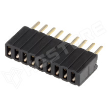 DS1065-07-1X9S8BV / Tüskesor, aljzat, 9pin, RM1.27 (DS1065-07-1*9S8BV / CONNFLY)
