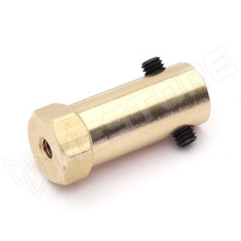 COUPLING-4MM / Sárgaréz tengelykapcsoló, 4mm furat, 30mm hossz, 12mm átmérő