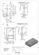 KM33A/BLACK / Műszerdoboz, ABS,  29x74x118