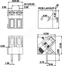 DG330-5.0-2P12 / Sorkapocs 45° lift 2,5mm2 5mm 2P (DEGSON ELECTRONICS)