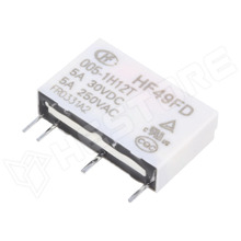 HF49FD/005-1H12T / Relé, SPST-NO, 5V DC, 5A / 250V AC, 5A / 30V DC (HF49FD/005-1H12T / HONGFA RELAY)