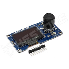 FRONT-ROT-OLED13 / Előlapi kezelőpanel modul, 1.3inch OLED kijelzővel, rotary encoderrel, 2 gombbal, I2C