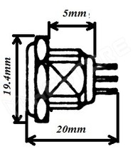 MIC-334 / Mikrofon dugó, készülékre szerelhető, 4 pin