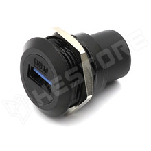 USB3-24-BK / Előlapi USB 3.0 toldó csatlakozó, két oldalas aljzat, fekete