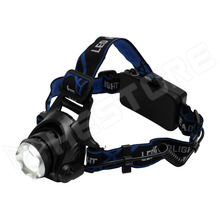 HLM-5R / Fejlámpa, LED, tölthető, fém, 1000lm, 3 funkció, fókuszálható, 1200mAh, 9 óra üzemidő