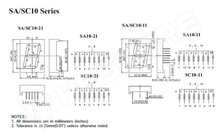 SA10-21GWA / LED kijelző, 25 mm, zöld (SA10-21GWA / KINGBRIGHT ELECTRONIC)