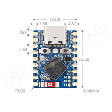ESP32-S3-Zero / ESP32-S3FH4R2 dual-core processor, 240MHz, 2.4GHz Wi-Fi,  Bluetooth® 5 (LE)