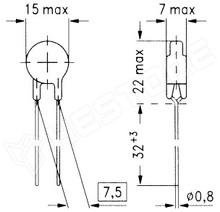 B57237-S509-M =S237/5 / TERMISZTOR 5R/5A (B57237S0509M / EPCOS)