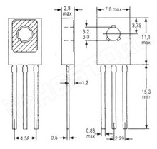 MJE13003 / Tranzisztor, NPN, 400V, 1.5A, bipoláris, TO-126, TO126