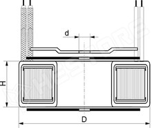 TST035W-2x12V / Toroid transzformátor 35VA 2x12V/1,45A (TST 35/002 / INDEL)