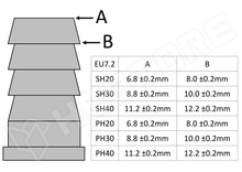 EU7.2-PH40 / Pneumatikus gyorscsatlakozó dugó, EU 7.2, Ø11.2mm-es farkasfogas tömlőcsatlakozó
