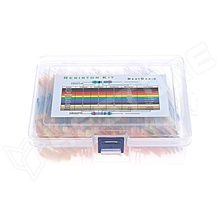 RESISTOR-KIT-500P / Fémréteg ellenállás készlet, 500 darab, 50 érték, 0.5W, 1%