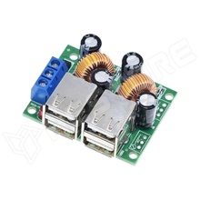 A5268-4USB-M / 4 USB portos step-down (buck) modul, 9-36V DC bemenet, 5V 3A kimenet