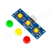 TACTS-12MOD-3CH / Nyomógomb modul gomb sapkával, 3 csatorna, 3.5...5V DC