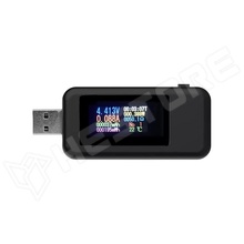 KWS-MX18L-BK / Színes kijelzős USB teszter, 4-30V, 0-5A, fekete