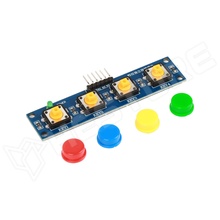 TACTS-12MOD-4CH / Nyomógomb modul gomb sapkával, 4 csatorna, 3.5...5V DC